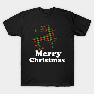 Buffalo plaid Merry christmas T-Shirt